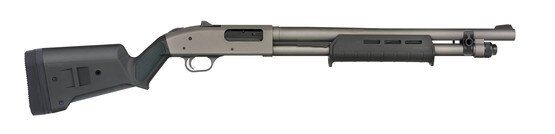 Pump action 12 gauge shotgun with Magpul furniture.